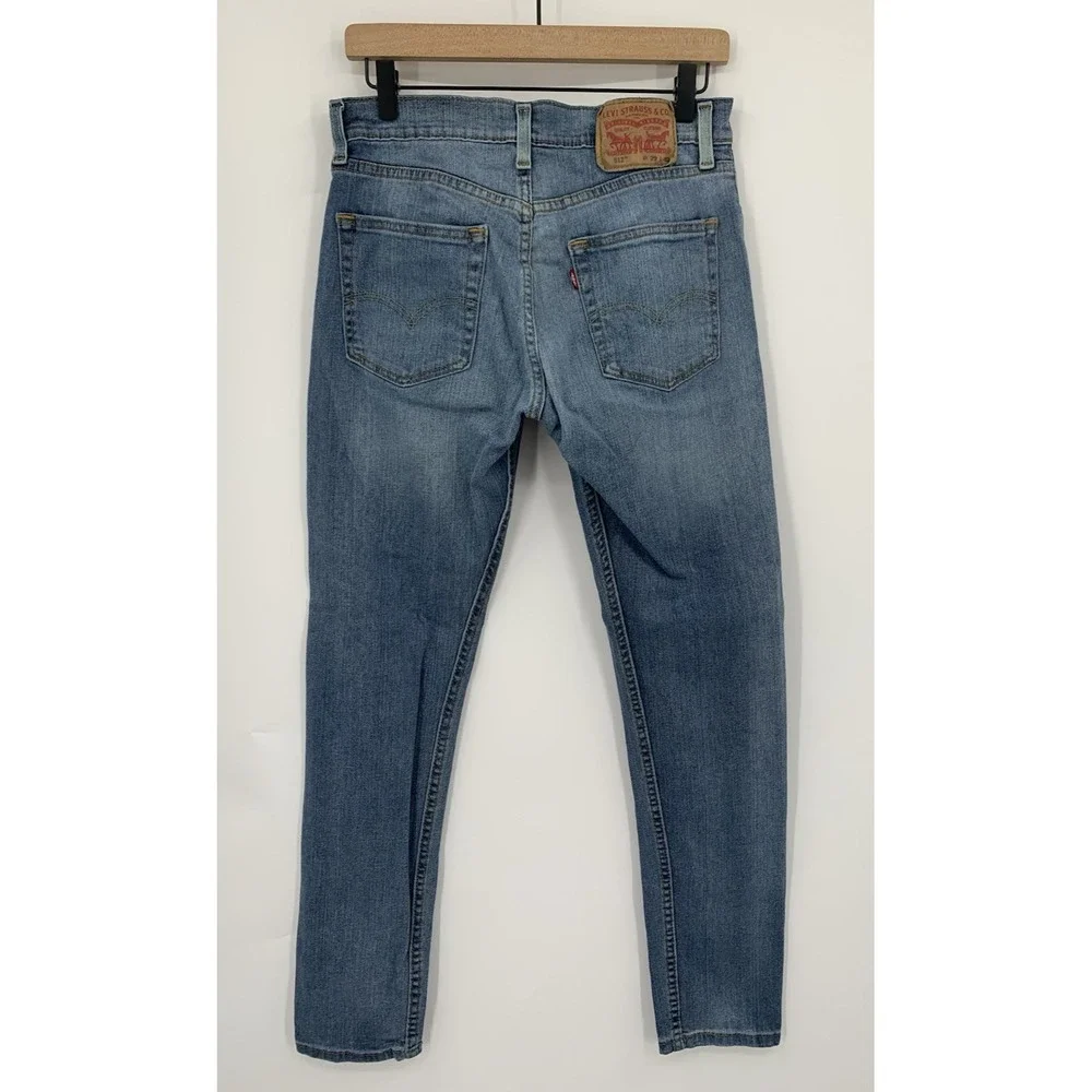 Levis 512 Jeans Mens 29x32 Blue Slim‎ Fit Tapered Leg Light Wash Denim Pants